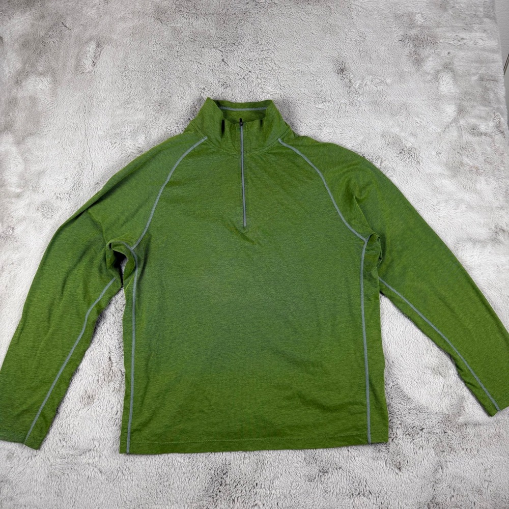 Cloudveil Pullover Shirt‎ Quarter Zip Long Sleeve Athletic Green XL